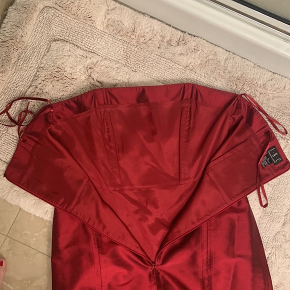 INC Raw Silk Strapless Dress - Picture 6 of 7